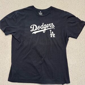 Fanatics Black and White Dodgers Tee